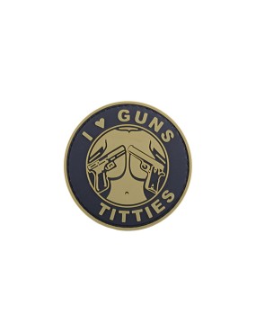 Patch 3D PVC - I Love Guns & Titties